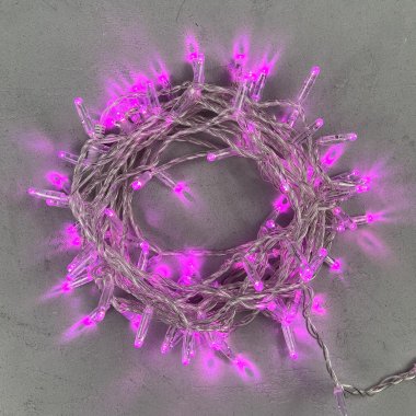 Фотография товара 'Laitcom PST100CAP-10-1P 05-144 Гирлянда Нить с Колпачком 10м Розовая 24В, 100 LED'