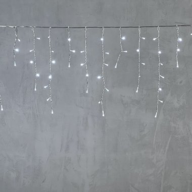 Фотография товара 'Laitcom PIL150-10-1W Гирлянда Бахрома 3,1 x 0,5 м Белая 24В, 150 LED, Провод Прозрачный ПВХ, IP54'