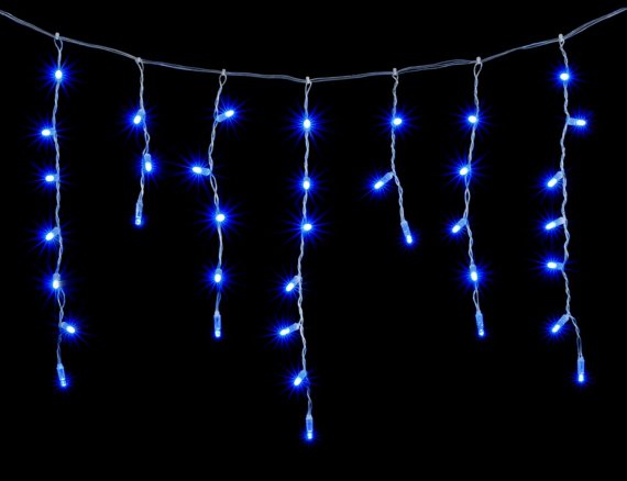 Фотография товара 'Laitcom PIL120BLWCAP-10-2B Светодиодная бахрома с колпачком 3,1x0,5м'