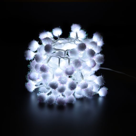 Фотография товара 'Laitcom PSH128-80-1W Гирлянда "Снежные Шарики" 2м 24В, 128LED'