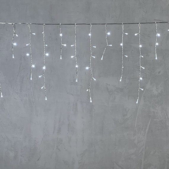 Фотография товара 'Laitcom PIL150-10-1W Гирлянда Бахрома 3,1 x 0,5 м Белая 24В, 150 LED, Провод Прозрачный ПВХ, IP54'