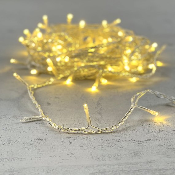 Фотография товара 'Laitcom PST100BL-10-1CH 05-096 Гирлянда Нить 10м Шампань с Мерцанием 24В, 100 LED'