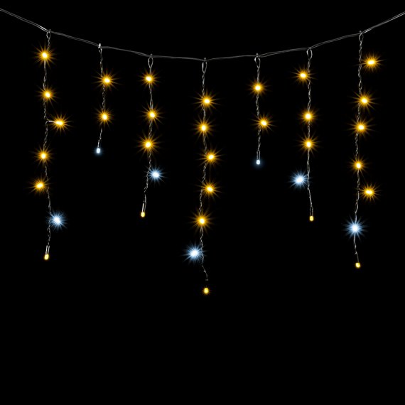 Фотография товара 'Laitcom PIL120BLWCAP-11-2WW Гирлянда Бахрома с Колпачком 3,1 x 0,5 м с Мерцанием Диода 220В, 120 LED'