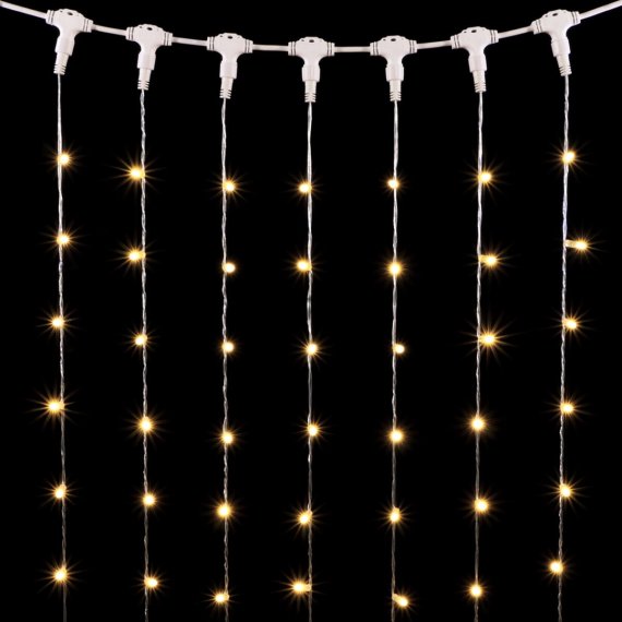 Фотография товара 'Laitcom PCL601CAP-10-2EWW 01-154 Гирлянда Занавес с Колпачком 1 x 6 м 220В, 600 LED'