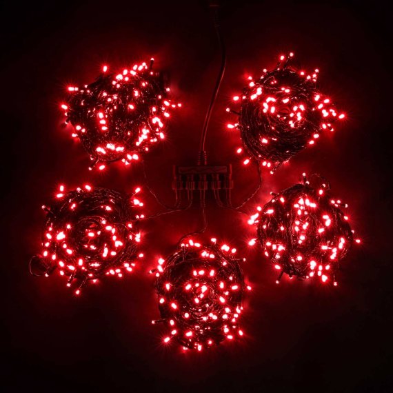 Фотография товара 'Laitcom KDD1000BLW-11-1R Комплект 5 Нитей по 20м с Мерцанием, 1000 LED'